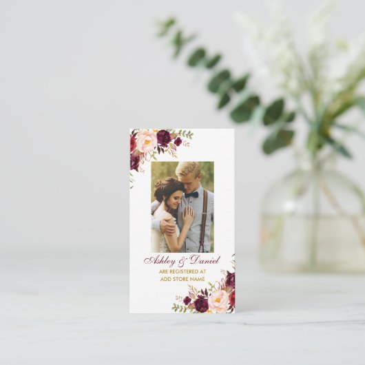 Foto-Karte einfügen in der Blumenregistrierung des Begleitkarte (Stehend Vorderseite)