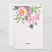 Foto-Karte/Einladung von Peonies Einladung (Rückseite)