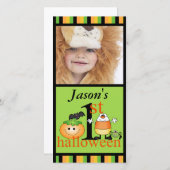 Foto-Karte für das erste Halloween-Baby (Vorne/Hinten)