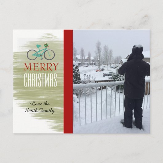 Foto-Karte für das Fahrrad Feiertagspostkarte (Vorderseite)