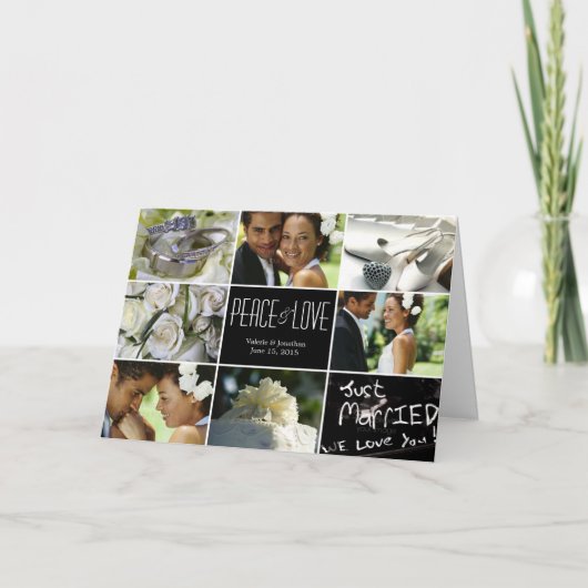 Foto-Karte für den Hochzeitstag Feiertagskarte (Vorderseite)