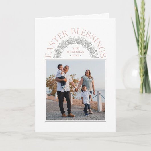 Foto-Karte für den Ostersegler - Rosa Ankündigung (Vorderseite)