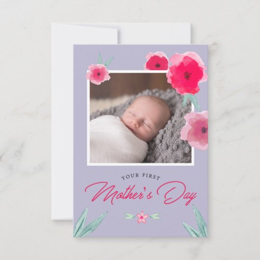 Foto-Karte für die erste Mutter (Vorderseite)