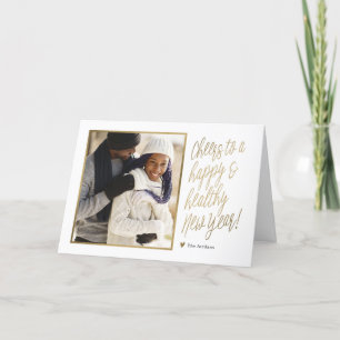 Foto-Karte für ein glückliches und gesundes neues Feiertagskarte