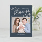 Foto-Karte für gesegnete Zweigstellen Feiertagskarte (Stehend Vorderseite)