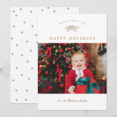 Foto-Karte für glückliche Feiertage Pine Branch Einladung (Vorne/Hinten)