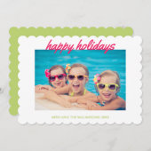 Foto-Karte für glückliche Ferien Feiertagskarte (Vorne/Hinten)