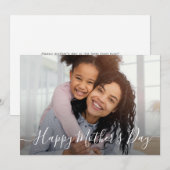 Foto-Karte für glückliche Mutter Feiertagskarte (Vorne/Hinten)