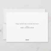 Foto-Karte für glückliche Mutter Feiertagskarte (Rückseite)