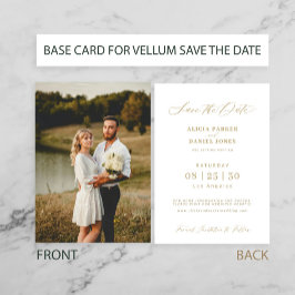Foto-Karte für Goldbrasse Hochzeit speichern Sie d Save The Date