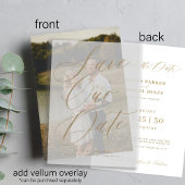 Foto-Karte für Goldbrasse Hochzeit speichern Sie d Save The Date