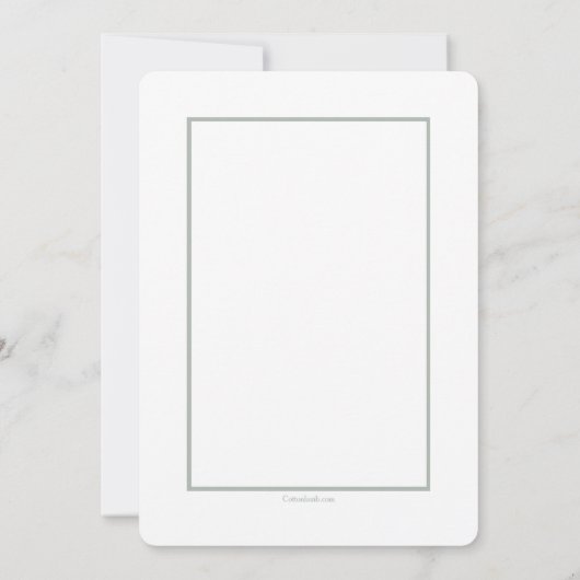 Foto-Karte für Grünflächen Einladung (Rückseite)