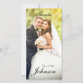 Foto-Karte für Hochzeitstundendank Dankeskarte