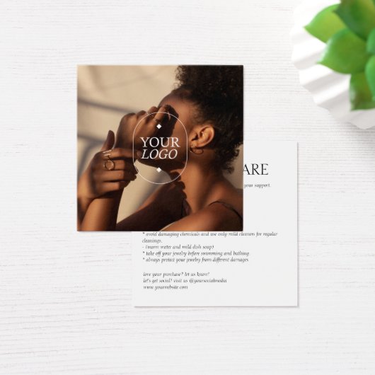 Foto-Karte für Juwelierpflege (Schreibtisch)