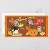 Foto-Karte für Kinder/Erntedank Feiertagskarte (Vorne/Hinten)