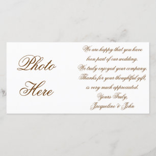 Foto-Karte ~ Hochzeit danken Ihnen, Braut Dankeskarte