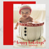 Foto-Karte mit Glückwunschnachricht Feiertagskarte (Vorne/Hinten)