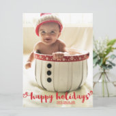 Foto-Karte mit Glückwunschnachricht Feiertagskarte (Stehend Vorderseite)