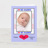 Foto-Karte zum ersten Geburtstag Karte (Vorderseite)