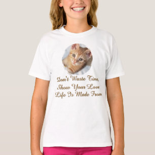 Foto Katze Text, ersetzbar, T-Shirt