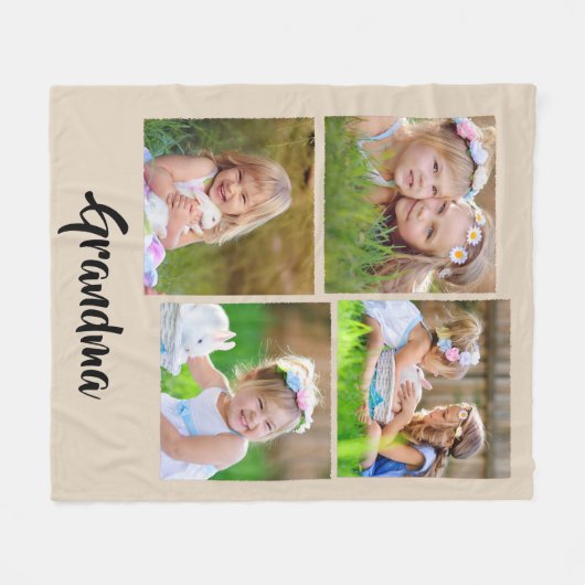 Foto Keepake Blanket für Oma Fleecedecke (Vorderseite (Horizontal))