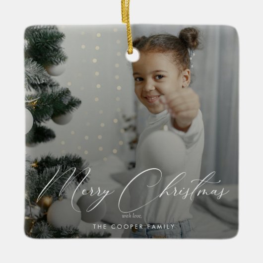 Foto Keepake Keramik Ornament (Vorderseite)