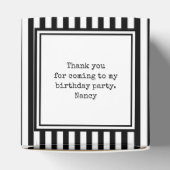 Foto Keepake Schwarz/Weiß Einfache Streifen Muster Geschenkschachtel (Oben)