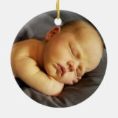 Foto Keepake vom 1. Weihnachtsjung Keramik Ornament (Hinten)