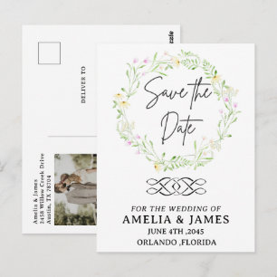 Foto keltische Knoten Hochzeit Save the Date Postk Postkarte