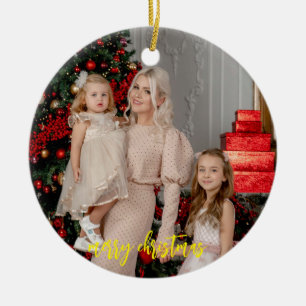 Foto Keramik Ornament - Moderne Schrift