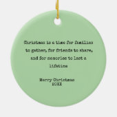 Foto Keramik Ornament - Sake Holiday Geschenk (Hinten)