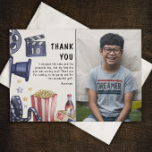 Foto Kids Movie Night Geburtstagsparty Dankeskarte