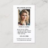 Foto-Kinderautor buchen Visitenkarte (Rückseite)