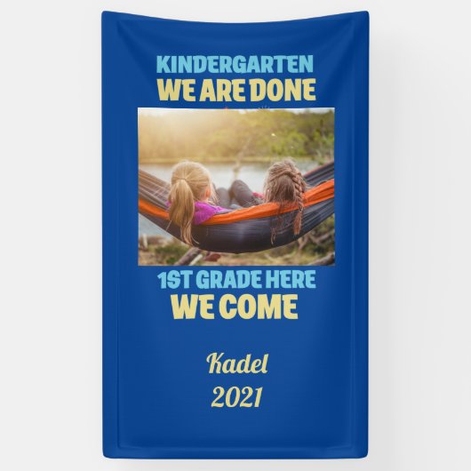 Foto Kindergarten Abschluss 1. Klasse hinzufügen Banner (Vertikal)