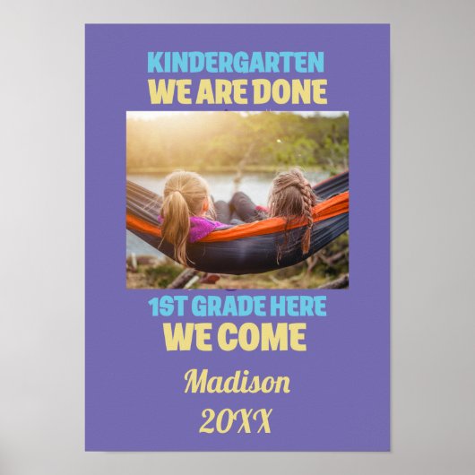 Foto Kindergarten Abschluss 1. Klasse P hinzufügen Poster (Vorne)
