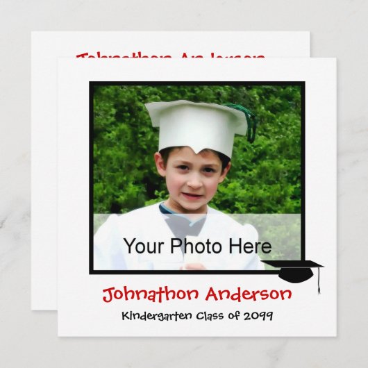 Foto Kindergarten Abschluss Ankündigung (Vorne/Hinten)