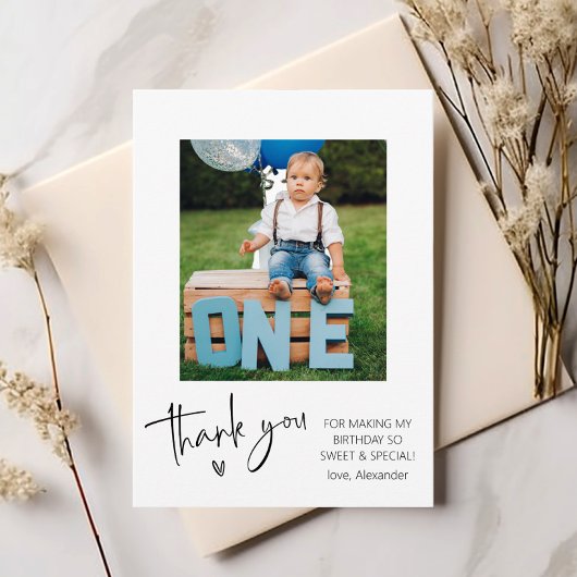 Foto Kindergeburtstag Dankeskarte