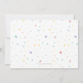 FOTO KINDERGEBURTSTAG PARTY farbig pastellfarben R Einladung (Rückseite)