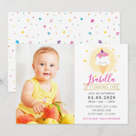 FOTO KINDERGEBURTSTAG PARTY farbiges niedliches Ei Einladung