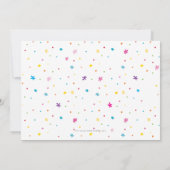 FOTO KINDERGEBURTSTAG PARTY farbiges Süßeis Einladung (Rückseite)