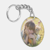 Foto-Kinderhund Akryllischer Schlüsselanhänger (Vorderseite links)