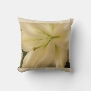 Foto-Kissen aus weißem Lillum-Blume Kissen