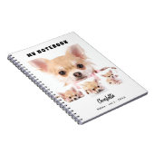 Foto Klammerhündin Weiß Notizblock (Rechte Seite)