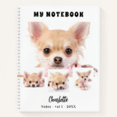 Foto Klammerhündin Weiß Notizblock (Vorderseite)