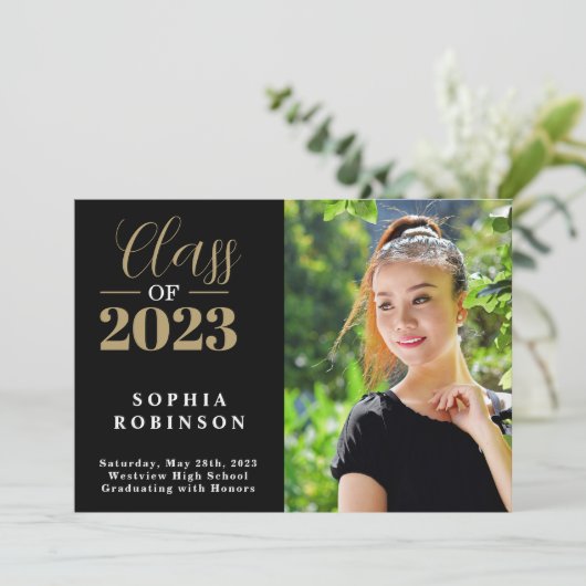 Foto-Klasse 2023 Abschluss Ankündigung (Stehend Vorderseite)