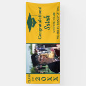 Foto-Klasse für grünen und gelben Abschluss 2025 Banner (Vertikal)