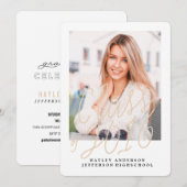 FOTO-KLASSE VON 2016 ABSCHLUSS Einladung (Vorne/Hinten)