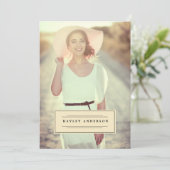 FOTO-KLASSE VON 2016 ABSCHLUSS Einladung (Stehend Vorderseite)