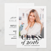 FOTO-KLASSE VON 2016 ABSCHLUSS Einladung (Vorne/Hinten)