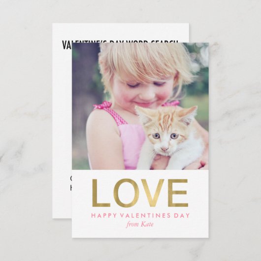 Foto-Klassenräume für Word Search Game Einladung (Vorne/Hinten)